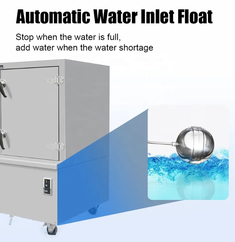 24 Trays Commercial Rice Cooker, 1100W Electric Large Capacity Smart Rice Cooker with Steam Function, Stainless Steel Food Warmer for Restaurant Catering Hotel