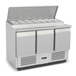 Commercial Salad Bar Counter Display Refrigerated Pizza Prep Table