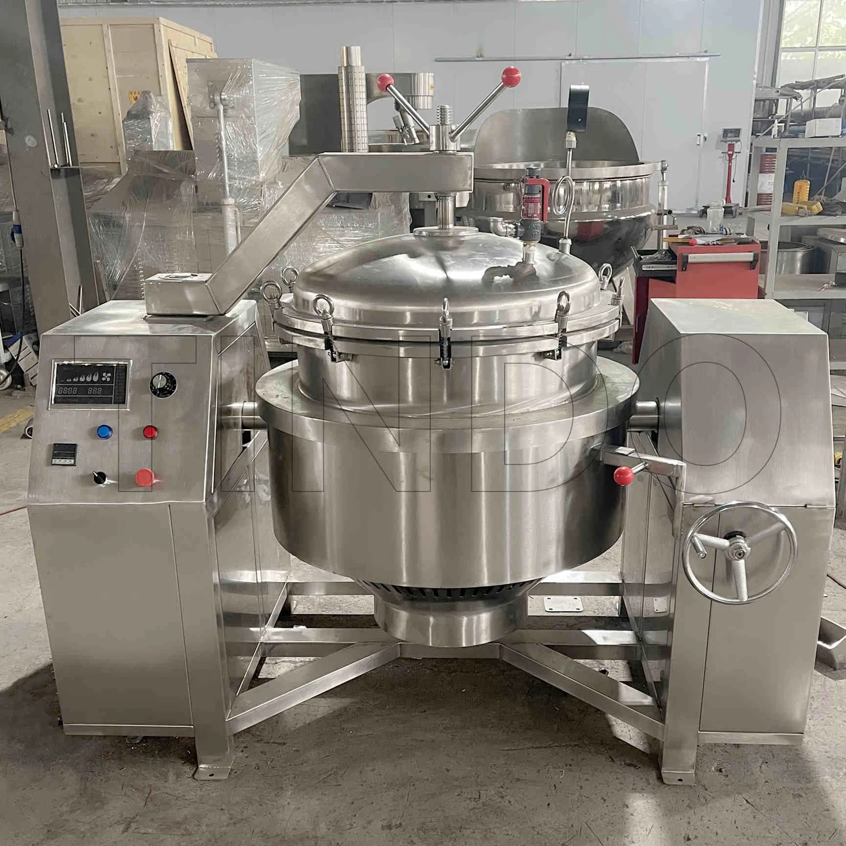 Commercial Large Cooking Kettle Industrial Electric Gas Steam Pressure Cooker Big Capacity