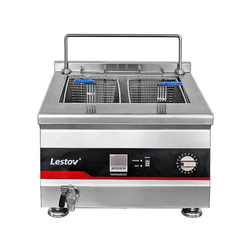 Lestov Commercial Tabletop Induction Deep Fat Fryer Chip Machine French Fryer