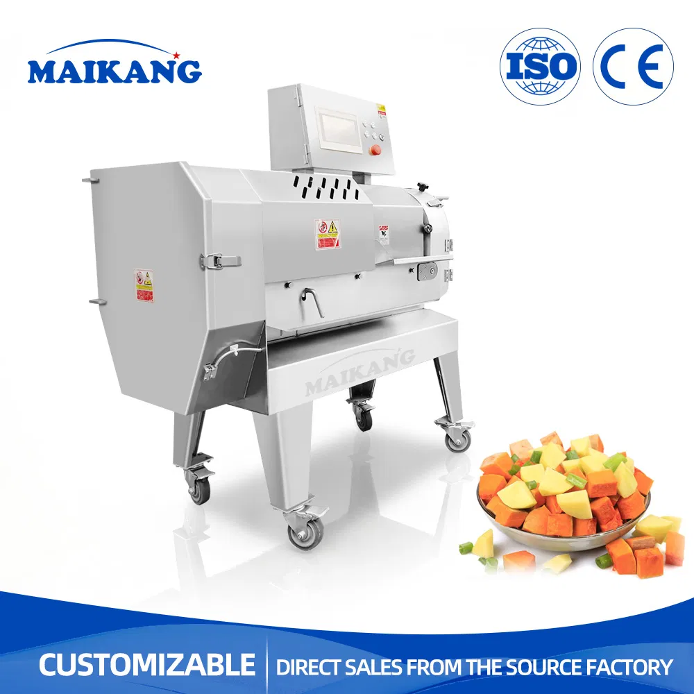 Automatic Vegetable Cutting Machine Fruit Cutter with Large Feeding Ports and Adjustable Knife Discs for Potato Slicer Carrot Chopper Cabbage Processing Plant