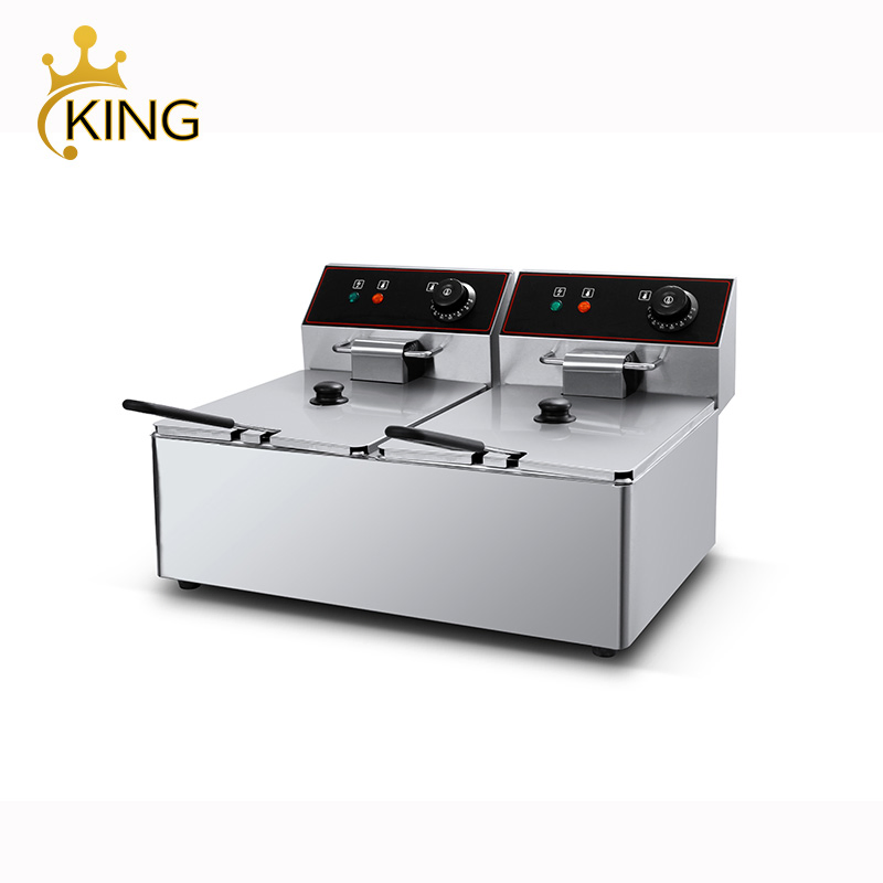 Commercial Stainless Steel Double Tank Electric Potato Chips Fryer Electric Deep Fryer