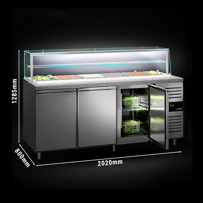 Salad Bar Counte Design Refrigerated Pizza Prep Table Sts2000nod#Gssts2000o