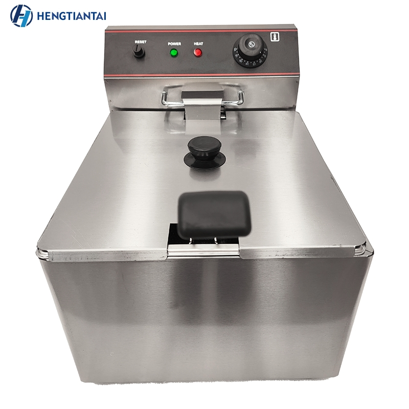 Commercial Single Cylinder Electric Deep Fryer Stainless Steel Oil Fryer, Large Capacity for Chicken &amp; Fries