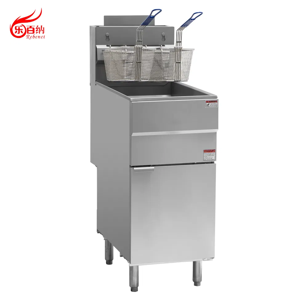 China Manufacturer 3 Burner Freestanding Commercial Gas Turkey Deep Fat French Fries Chicken Fish Chips Fryer Machine ETL/CE Listed 90000BTU (GF90)