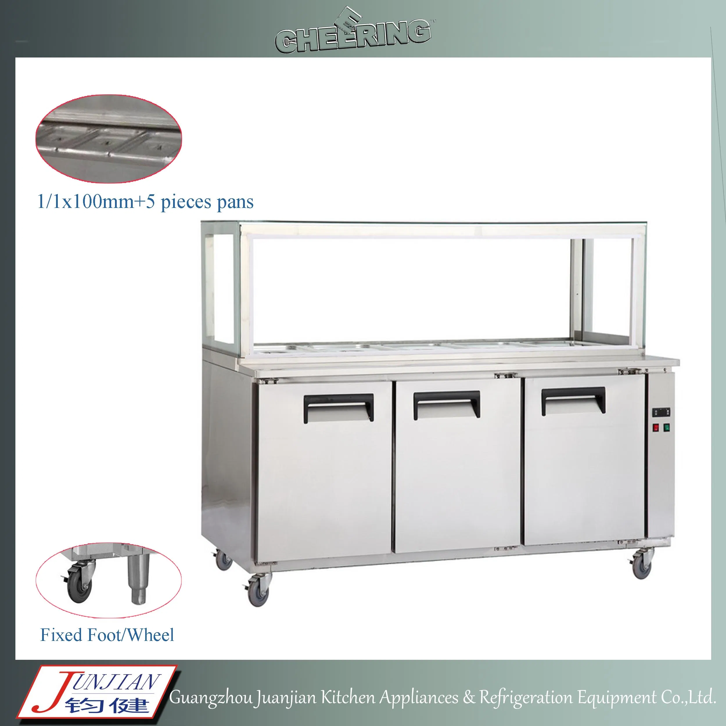 Commercial Refrigerated Prep Tables/Sandwich Refrigerator Cabinet for Sale 3 Doors