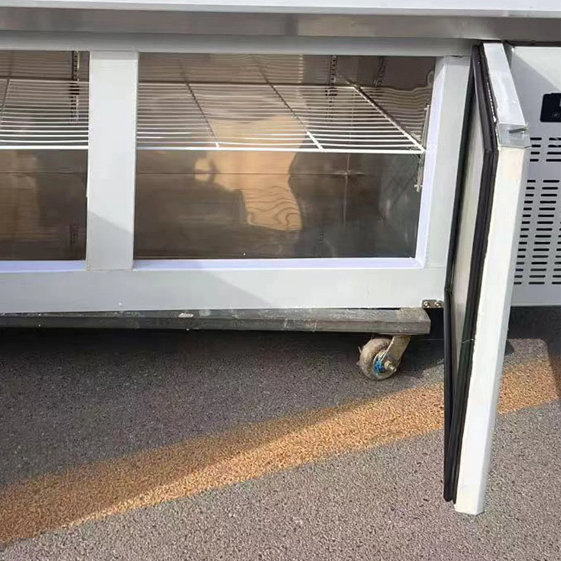 59" Commercial Workstation Refrigerators Refrigerated Sandwich Salad Prep Table with 12 Pans