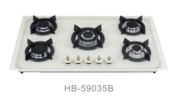 Home Kitchen Appliance New Model 5 Burner Gas Hob Gas Stove Gas Cooker Gas of White Colour
