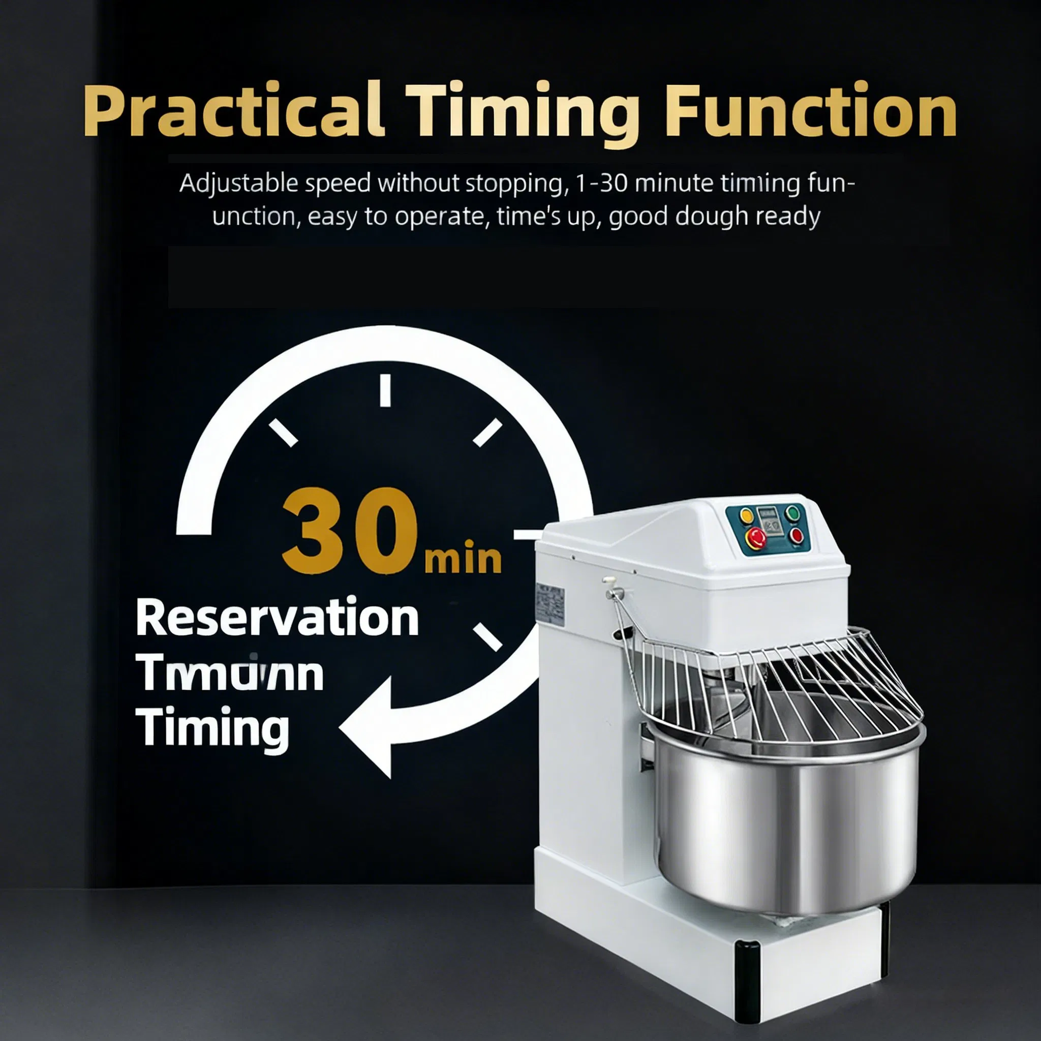 80L Bakery Dough Mixer Machine - Double Speed &amp; Commercial Use