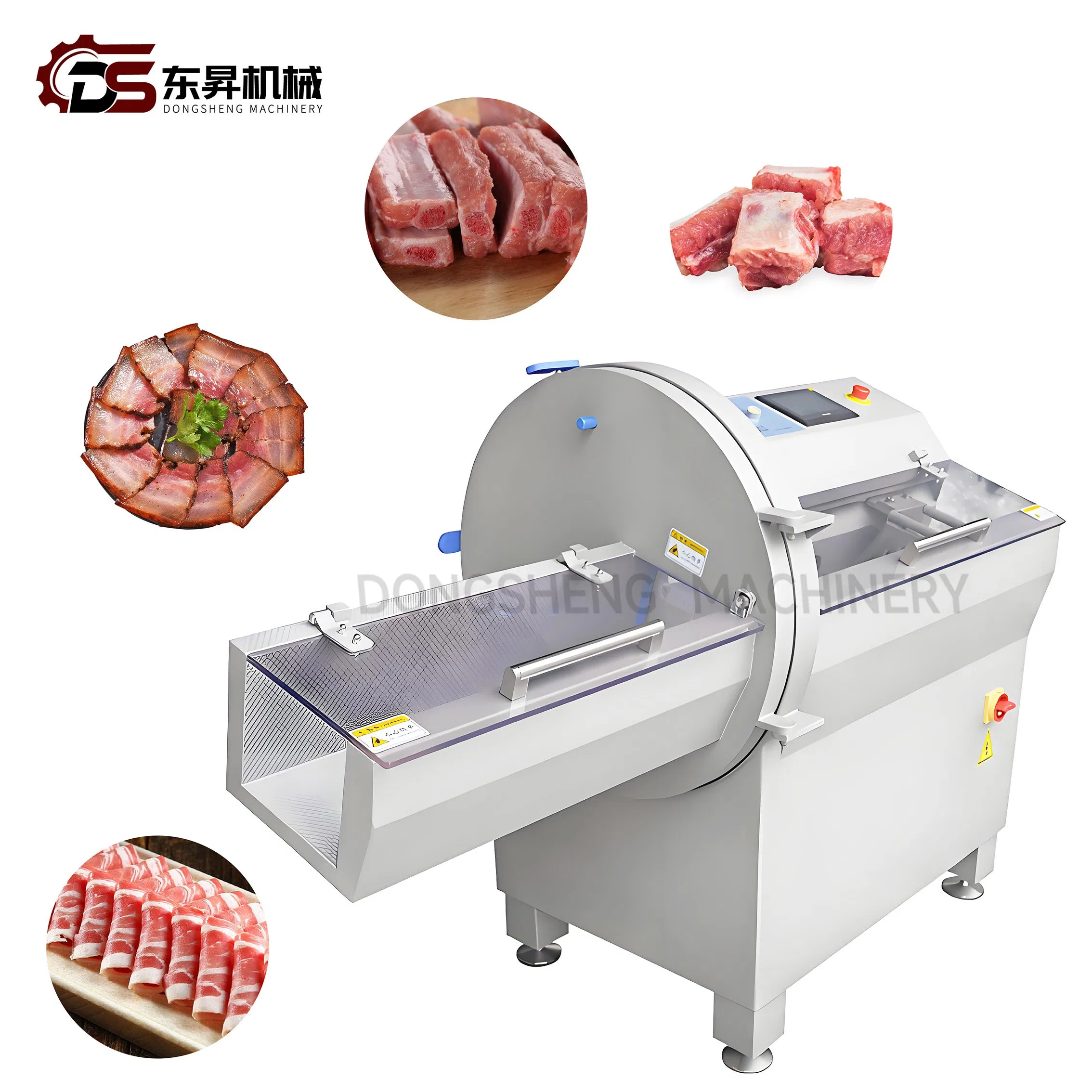CE Certification High Efficient Customizable Commercial SUS304 Stainless Steel Ham Bacon Meat Slicing Machine Slicer Pork Beef Cutter Cutting Machine Conveyor