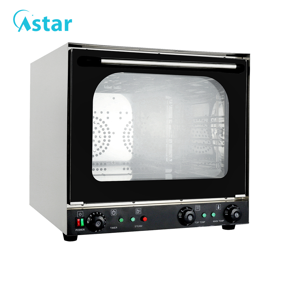 Astar Bakery Equipment 4 Pans Commercial Electric Convection Oven with Manual Steaming Function Kitchen Equipment Baking Oven
