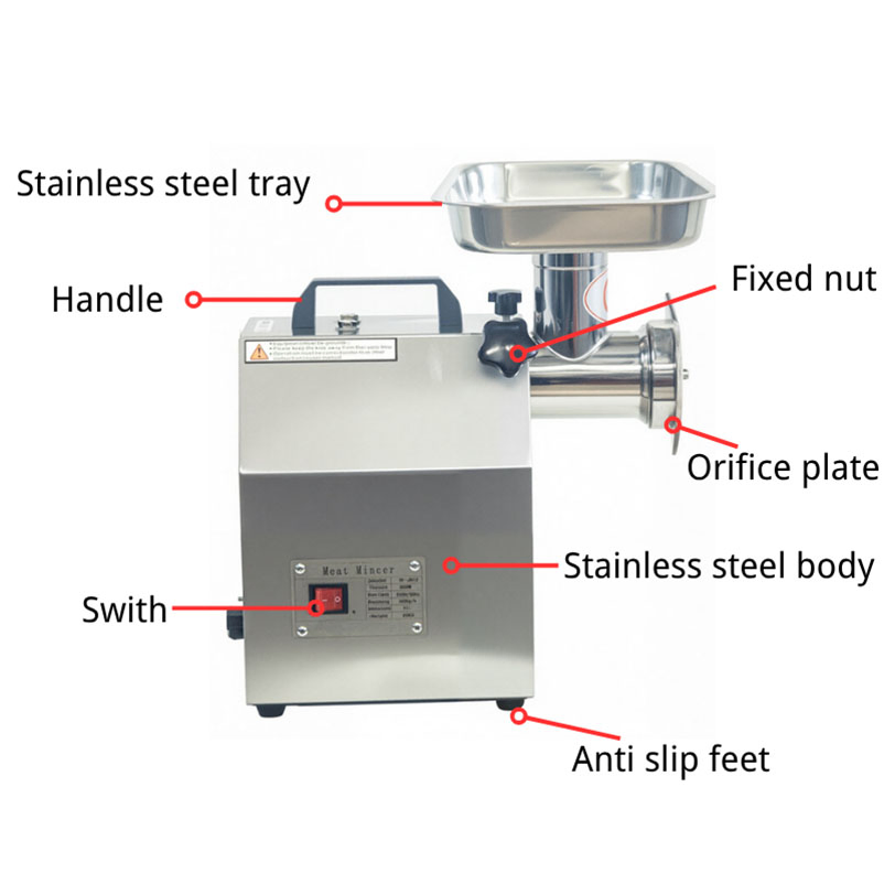 180kg/H Energy Saving Commercial Multi-Functional Food Prep Meat Grinder