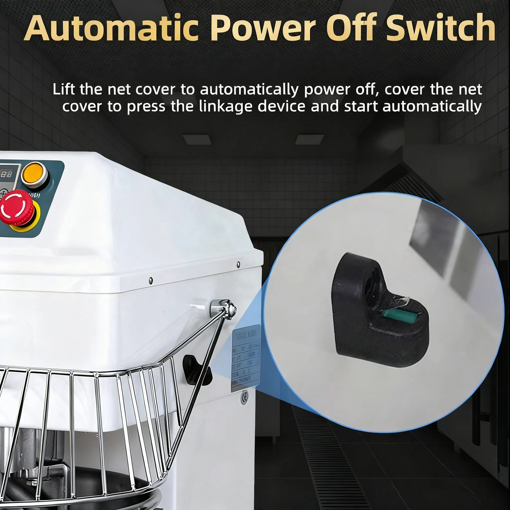 80L Bakery Dough Mixer Machine - Double Speed &amp; Commercial Use