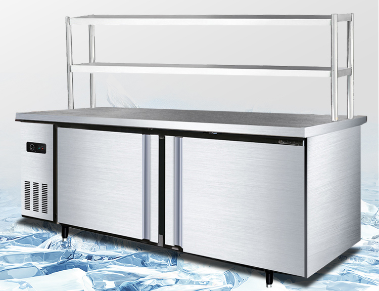Refrigerated Workbench High Quality Stainless Steel Restaurant Kitchen Prep Station Table