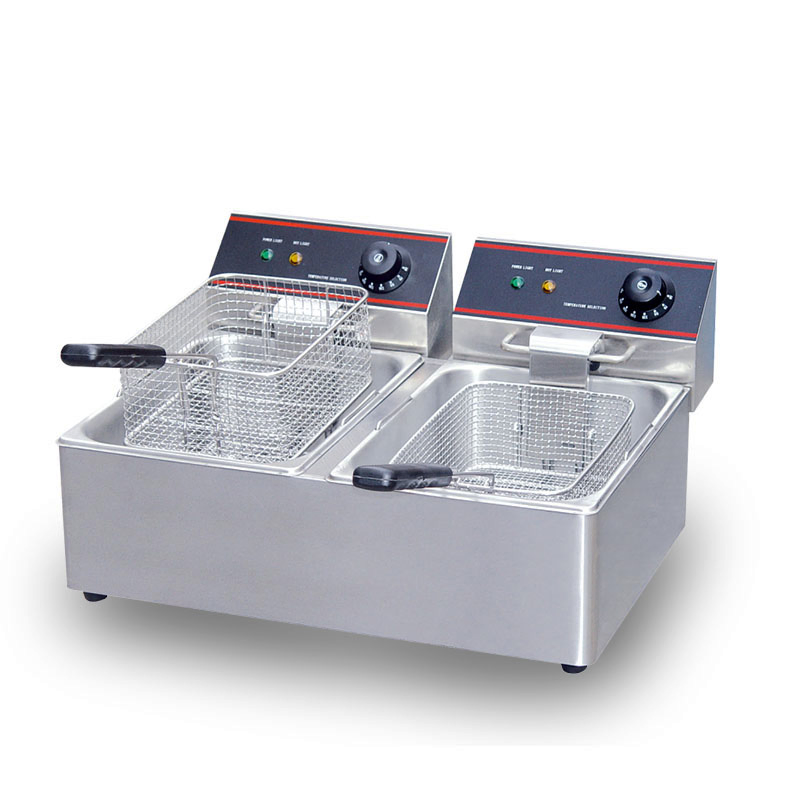 Commercial Stainless Steel Double Tank Electric Potato Chips Fryer Electric Deep Fryer