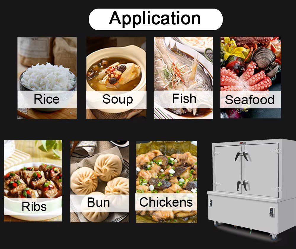 24 Trays Commercial Rice Cooker, 1100W Electric Large Capacity Smart Rice Cooker with Steam Function, Stainless Steel Food Warmer for Restaurant Catering Hotel