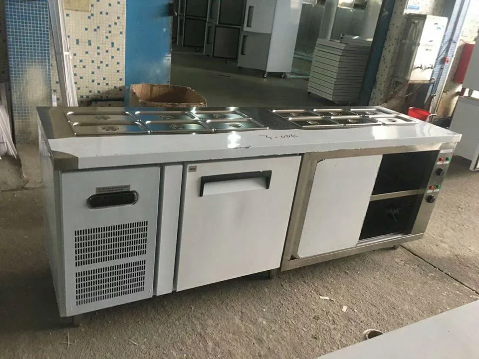 Factory Customized Refrigerated Pizza Prep Table 3 Doors