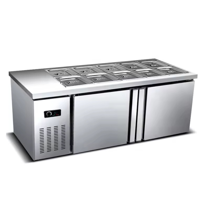Commercial Salad Prep Table Refrigerated Preparation for Restaurant