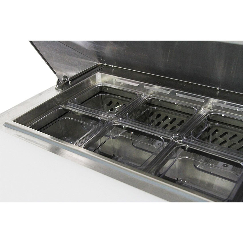 Commercial Salad Bar Counter Display Refrigerated Pizza Prep Table Sas123n