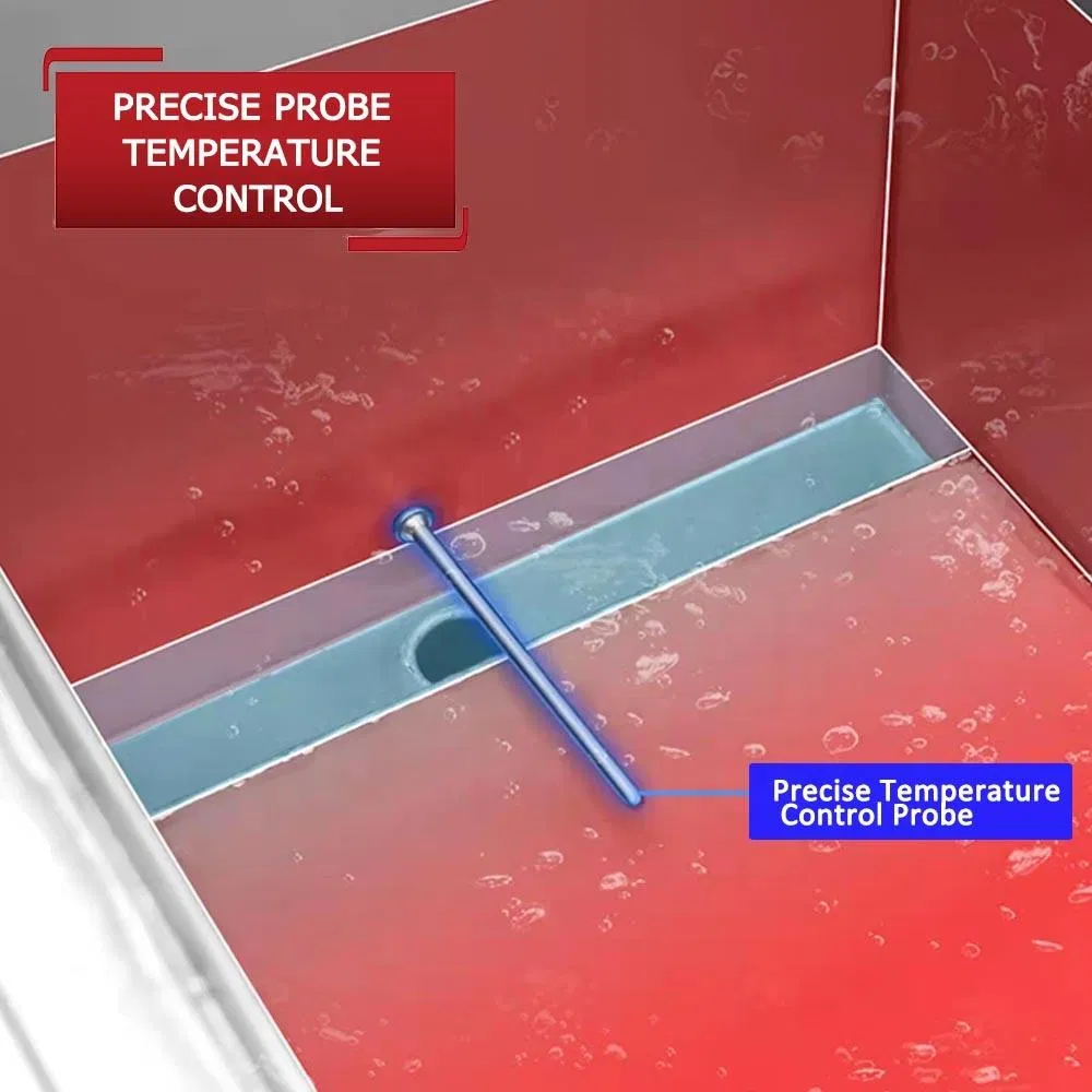 50L Large Capacity Electric Deep Fryer, 220V/380V Commercial Fried Chicken Fryer with Oil Filtration System, High Power Stainless Steel Fryer for Fast Food Shop