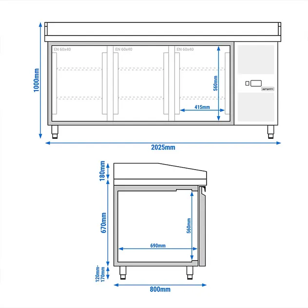 Refrigerated Display Prep Table 3