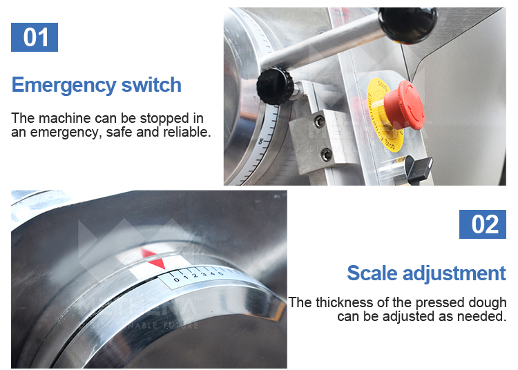Stainless Steel Dough Sheeter Desktop Electric Croissant Pastry Dough Molder Sheeter for Bread