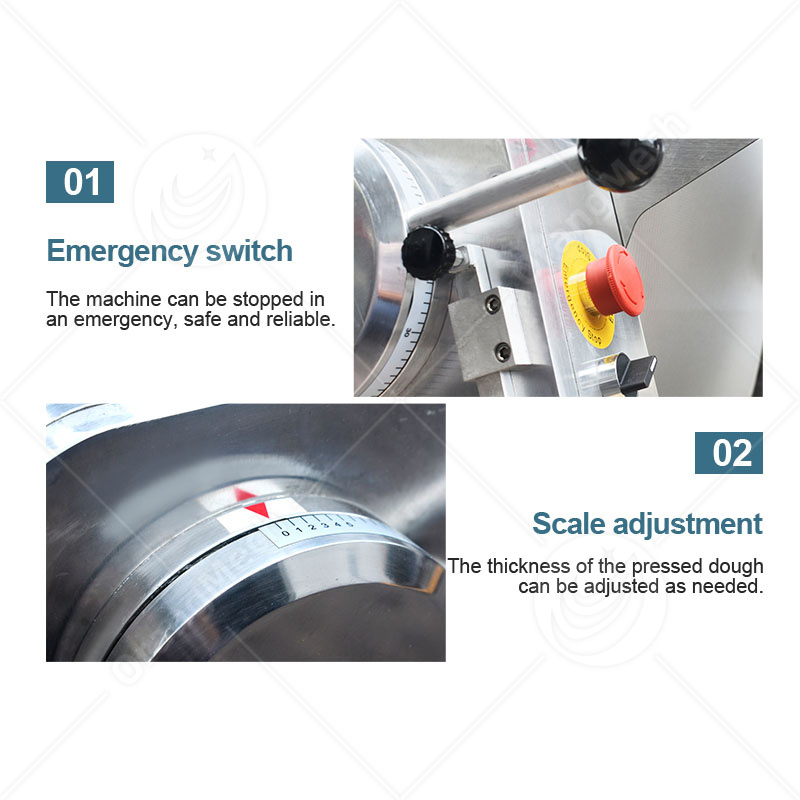 Commercial Benchtop Counter Table Bake Pastry Pizza Croissant Dough Roller Sheeter Machine