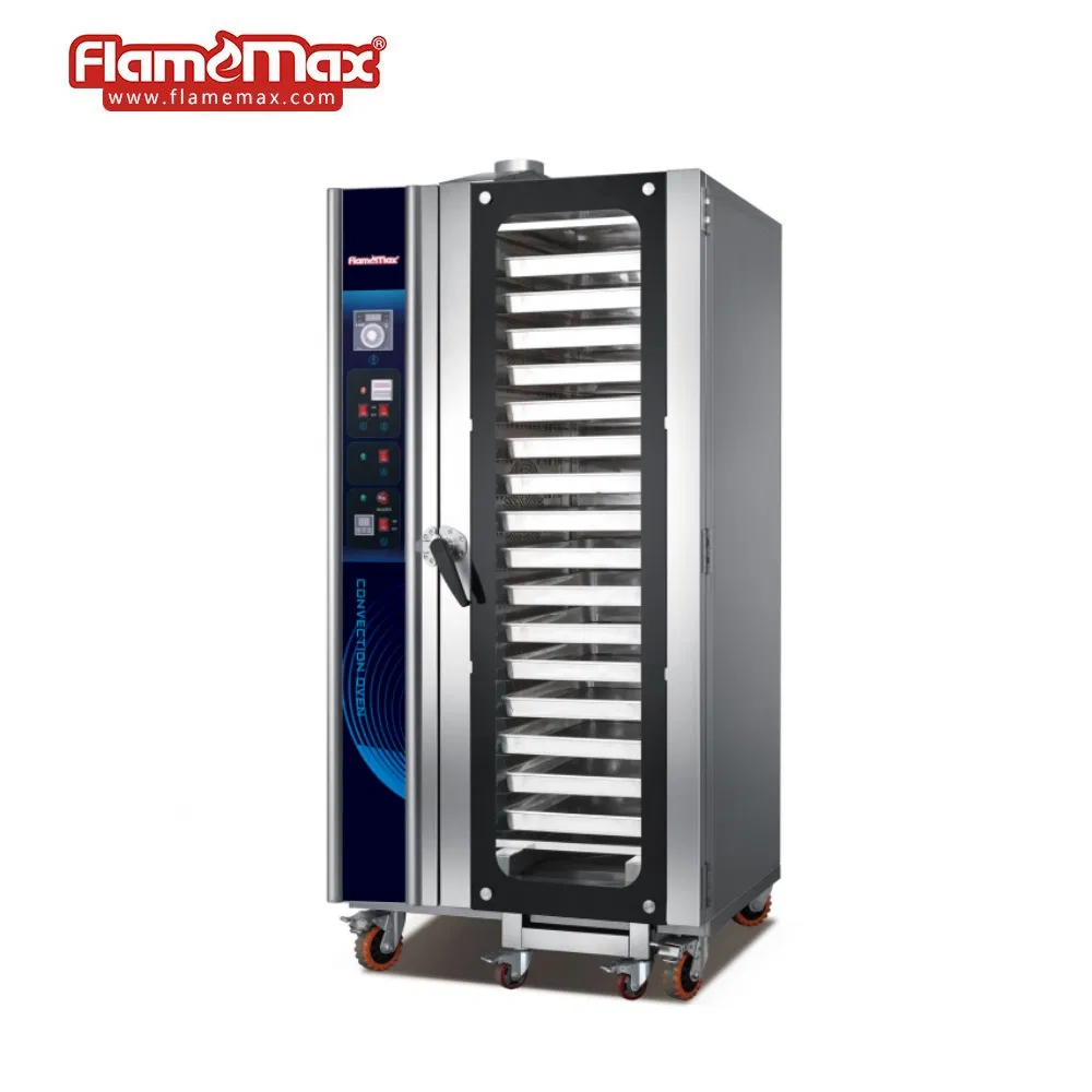 Commercial Kitchen Equipment Cake Bread Pizza Food Machine 16 Trays Baking Bakery Oven Gas Convection Oven