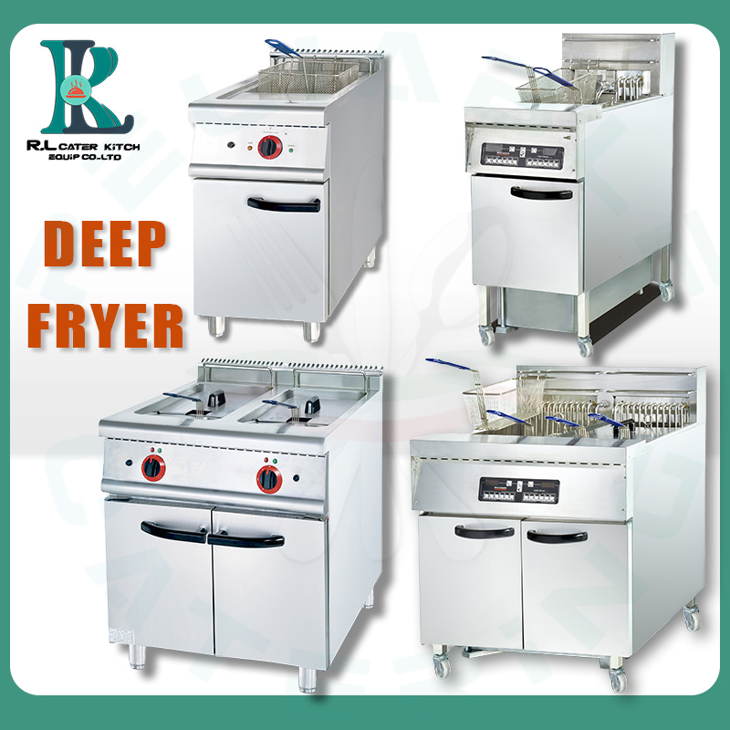 Industrial Gas Electric Chicken Fryer Machine French Fries Deep Fryer with Commercial Professional Restaurant 2 Baskets Double Tanks for Sales Price