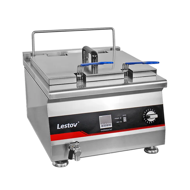Lestov Commercial Tabletop Induction Deep Fat Fryer Chip Machine French Fryer
