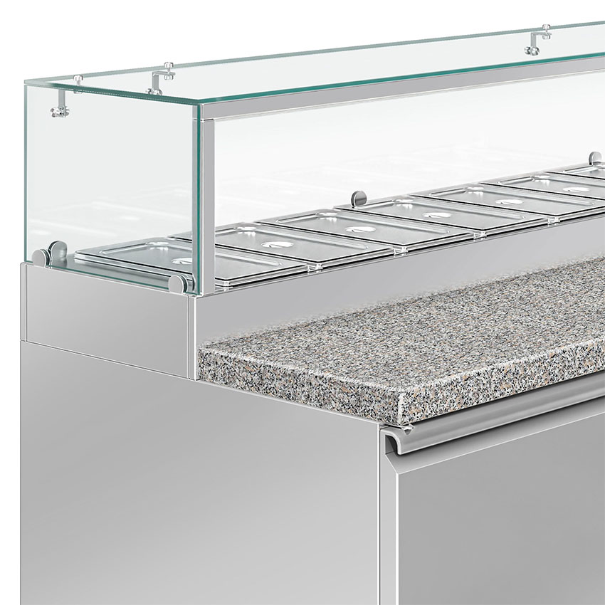 Professional Stainless Steel Pizza Refrigerated Prep Work Table