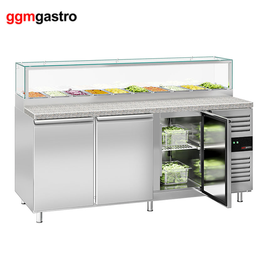 Professional Stainless Steel Pizza Refrigerated Prep Work Table