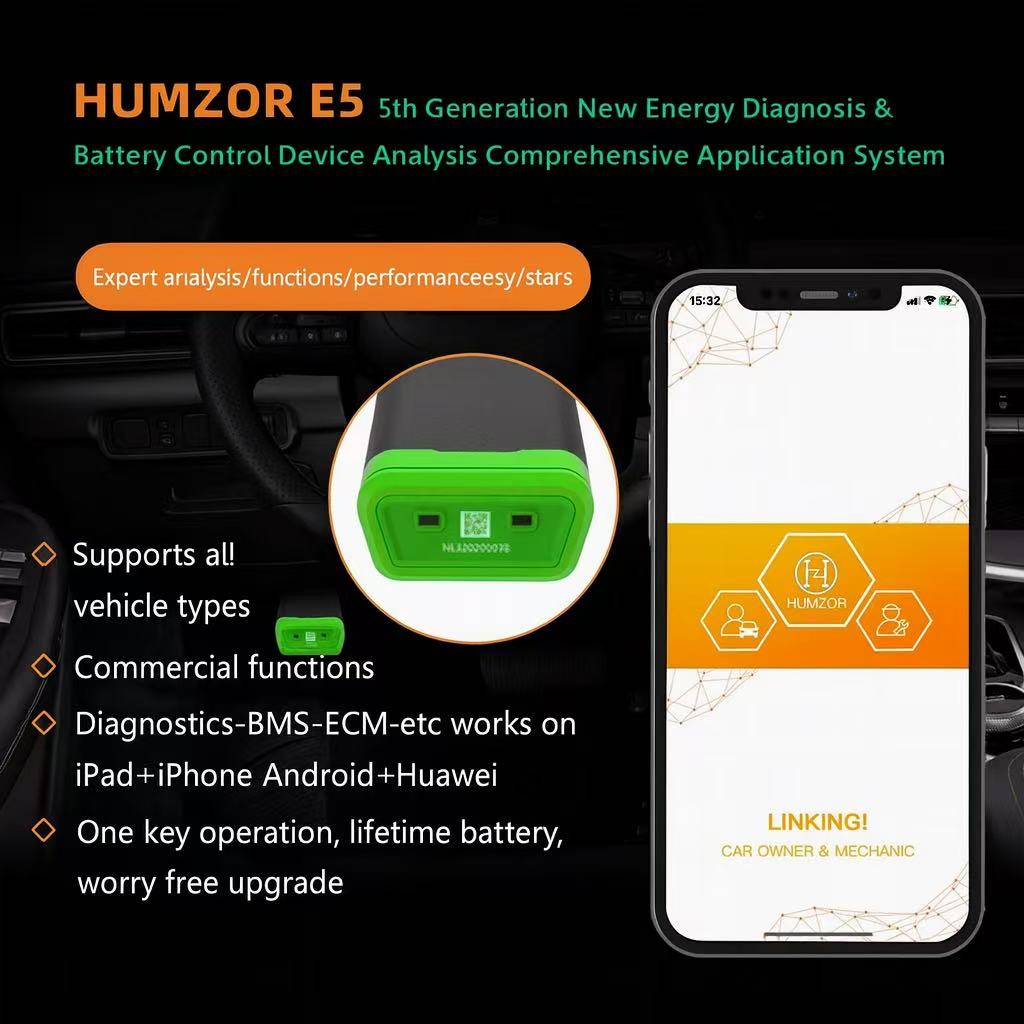 E550 OBD for Universal Diagnostic Tool for New Energy Vehicles 12-24V Support (Includes Battery Pack Electric Hybrid