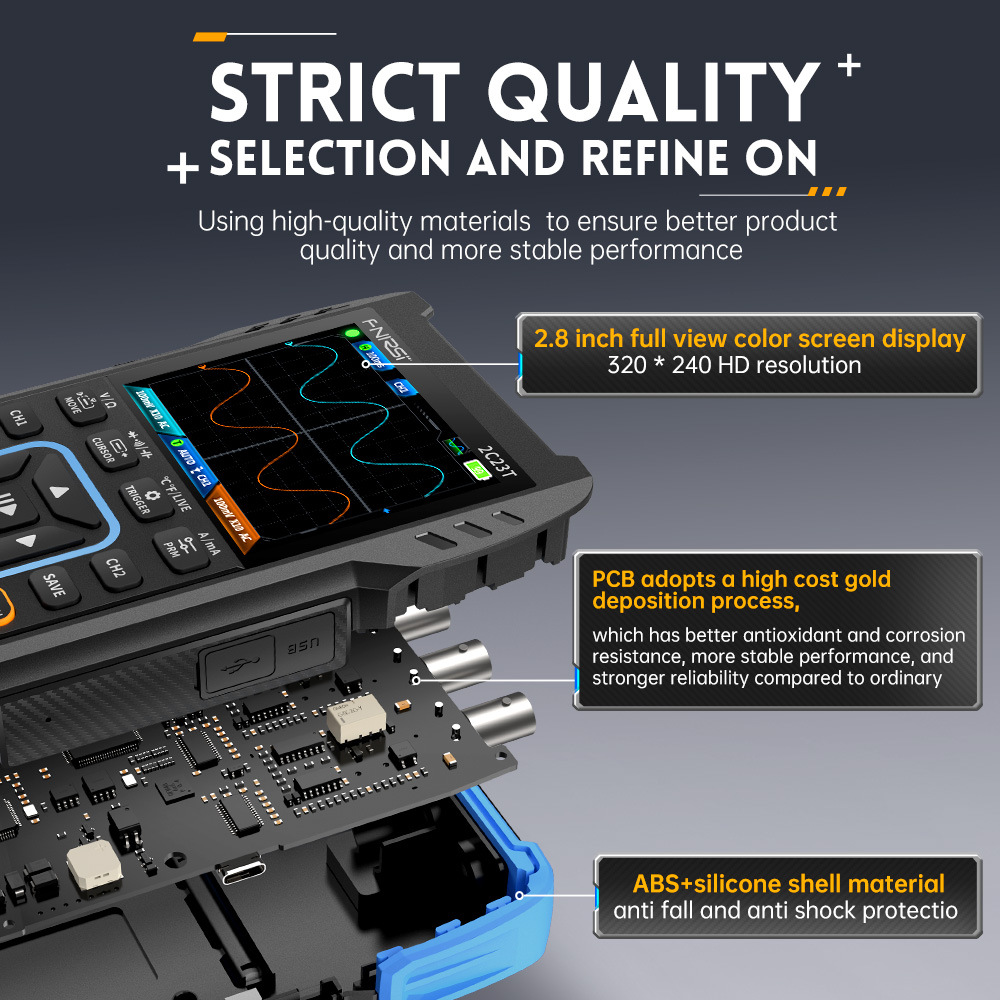 Portable Dual Channel Three-in-One Handheld Digital Oscilloscope for Auto Repair Small and Easy to Use