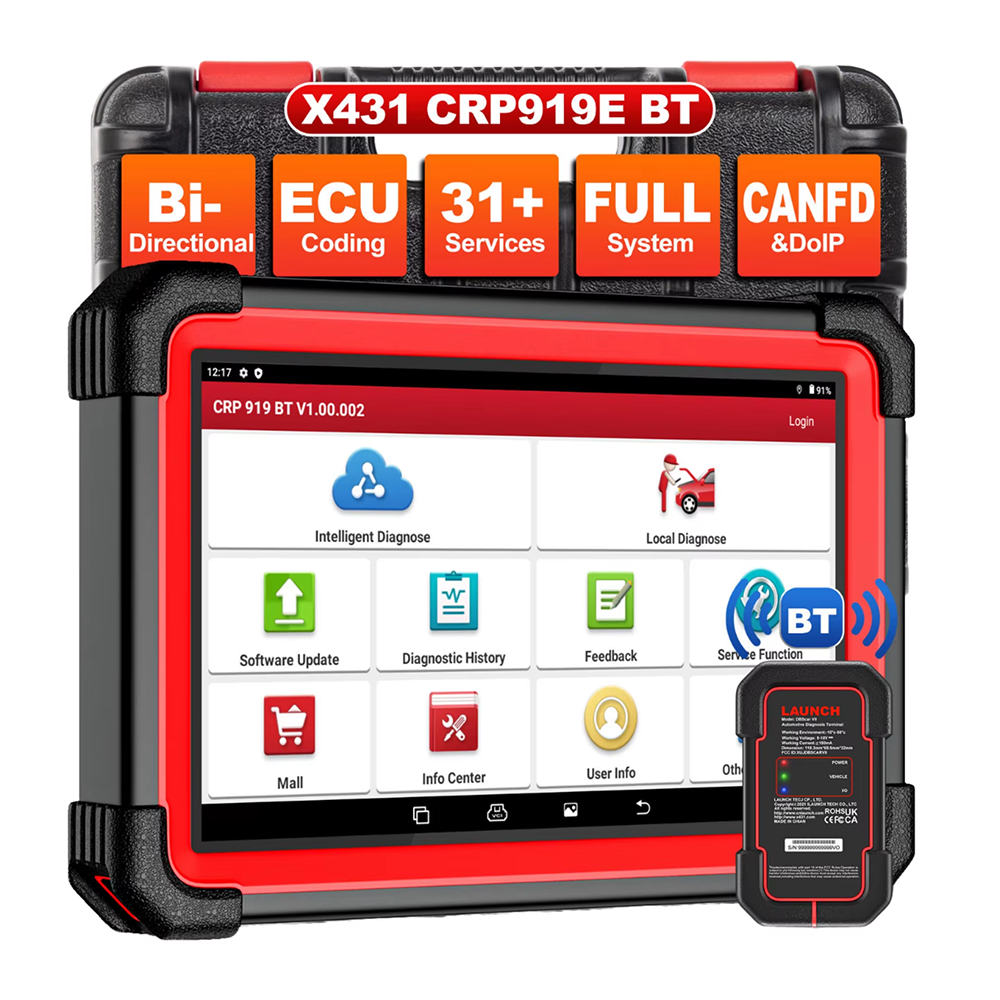 LAUNCH X431 CRP919E BT Car Diagnostic Tool Auto OBD2 Scanner Full System ECU Programming Vehicle Tools
