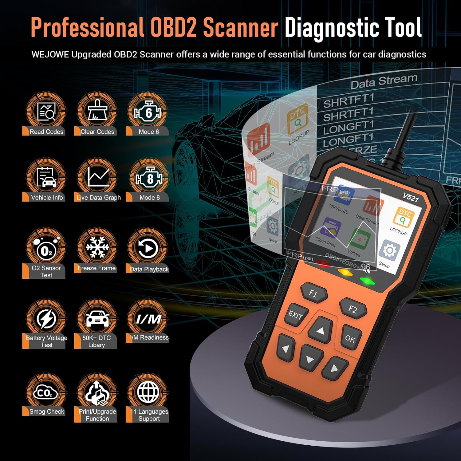V521 OBD2 Diagnostic Tool Detail 1