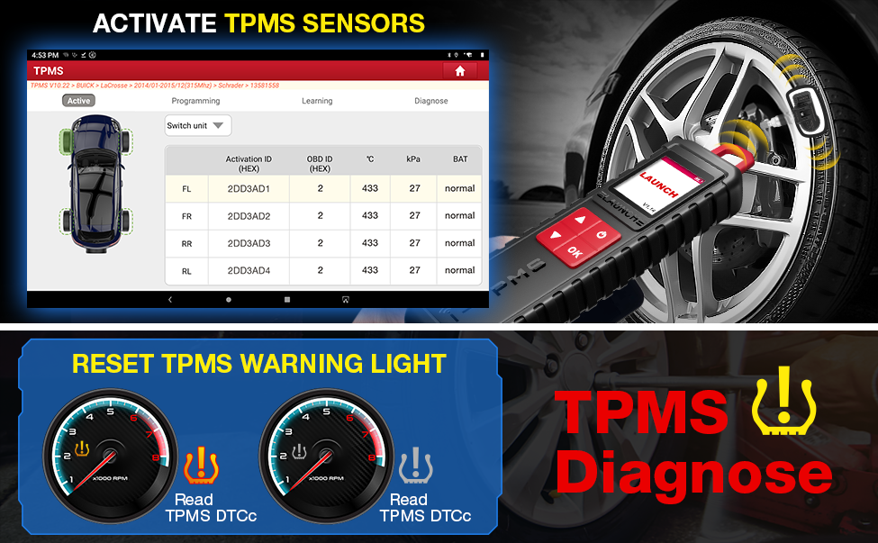 Launch I-TPMS Specifications Image 3