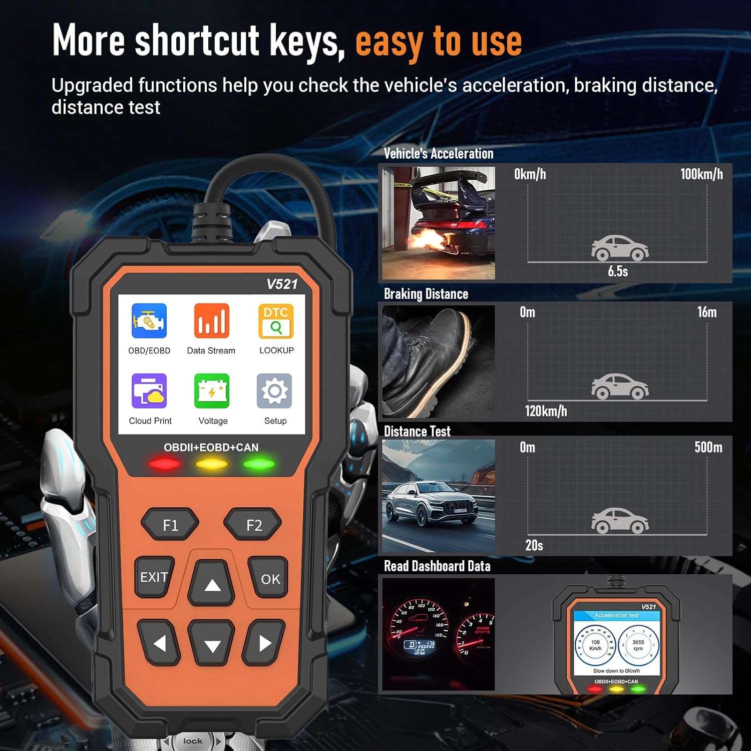 V521 OBD2 Diagnostic Tool Detail 3