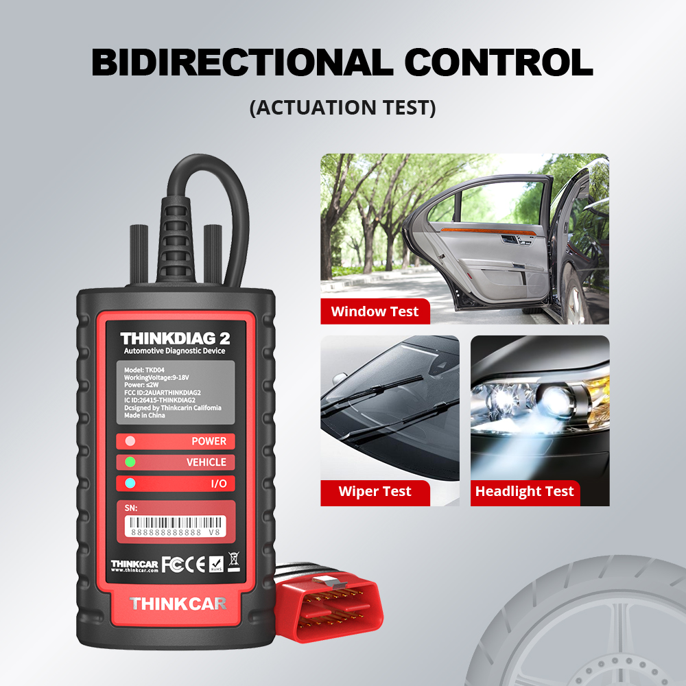 Thinkdiag2 All System Bidirectional Control OBD2 Diagnostic Scanner Scan Tool CAN FD 15 Reset Function Software 1 Year