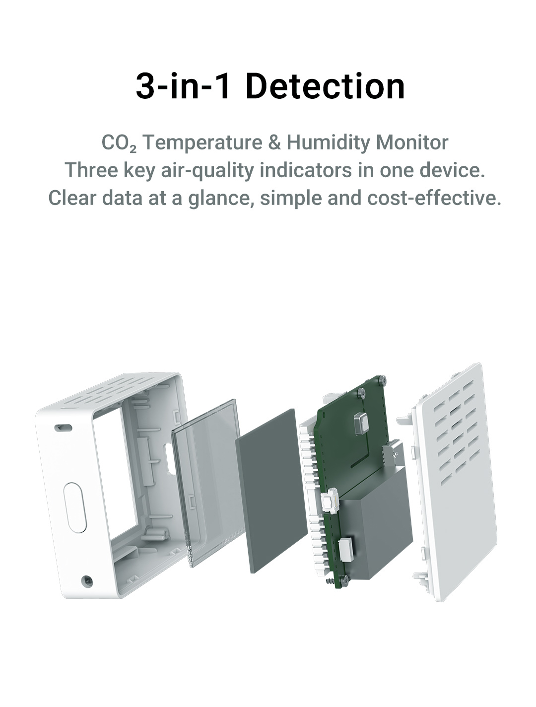 Factory Wholesale Mini Portable CO2 Carbon Dioxide Gas Detector Sensor Air Quality Monitor Temperature Humidity