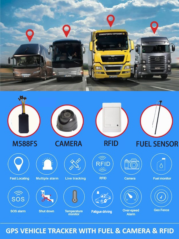 GPS Fuel Monitoring Tracker for Trucks and Buses Fleet Management Anti Fuel Theft Device