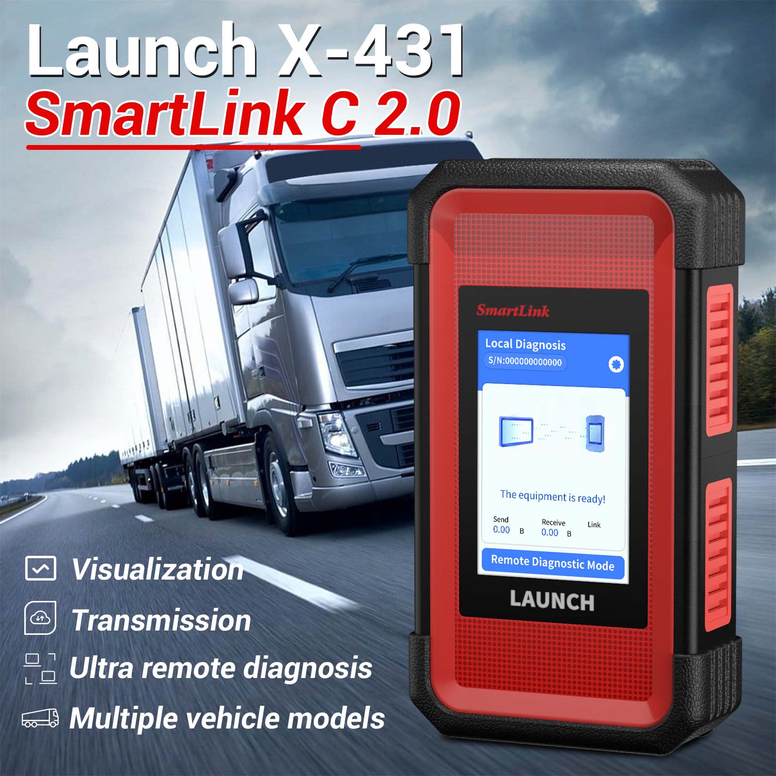 Launch X431 SmartLink C 2.0 Heavy-duty Truck Module