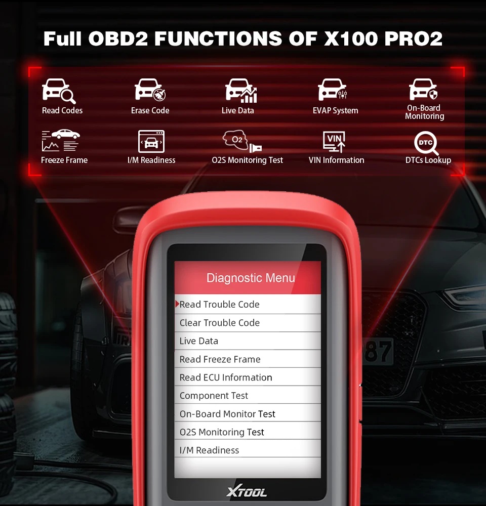 XTOOL X100 Pro2 Free Update Obd 2 Scanner FOB Key Programming Machine Immobilizer Pin Code Reader Automotive Locksmith Tools