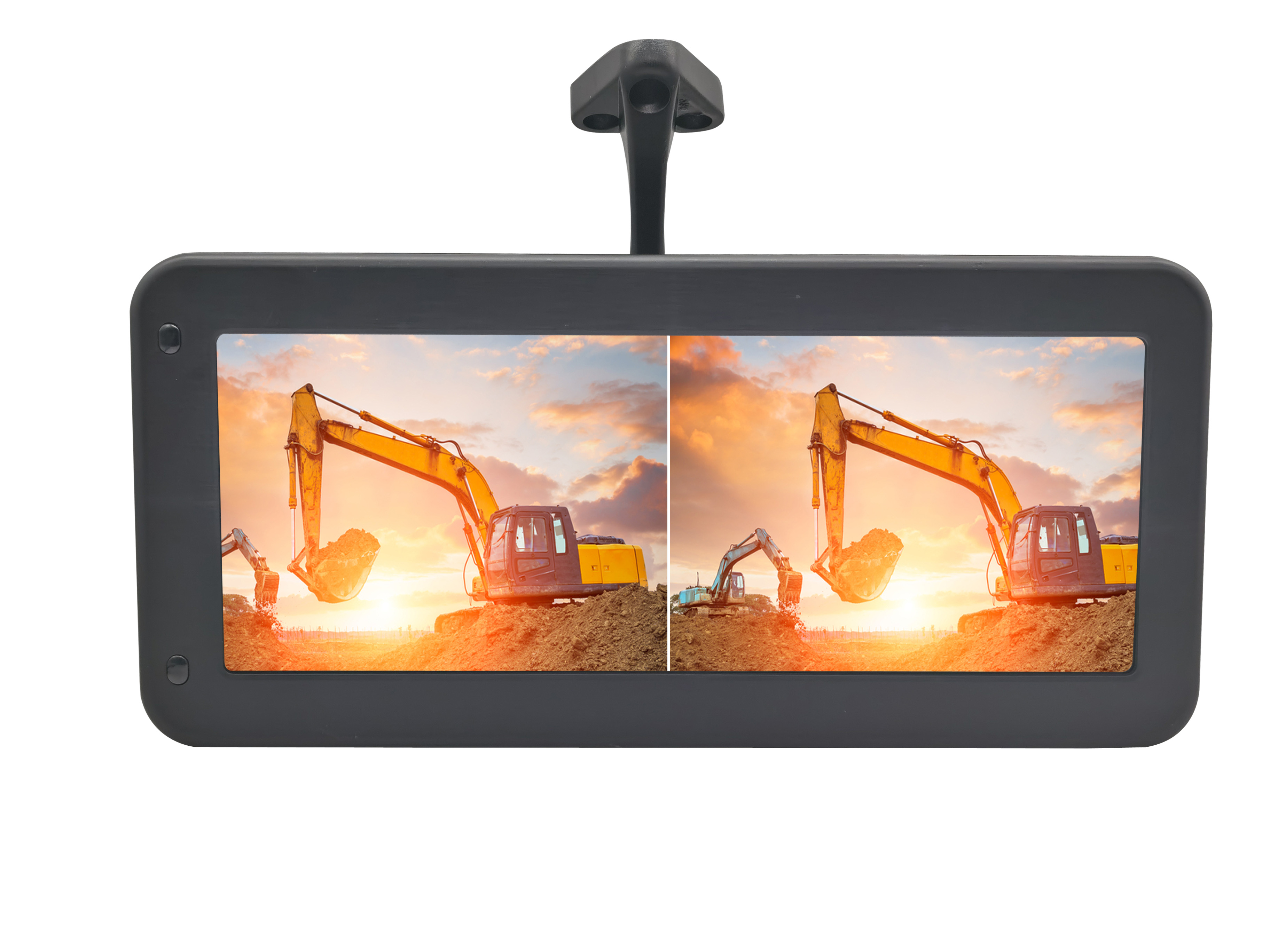 Horizontal &amp; Vertical Screen AI E-Mirror CMS System|12.3" IPS Monitor|4-CH DVR|Blind Spot Detection for Truck Fleet Management