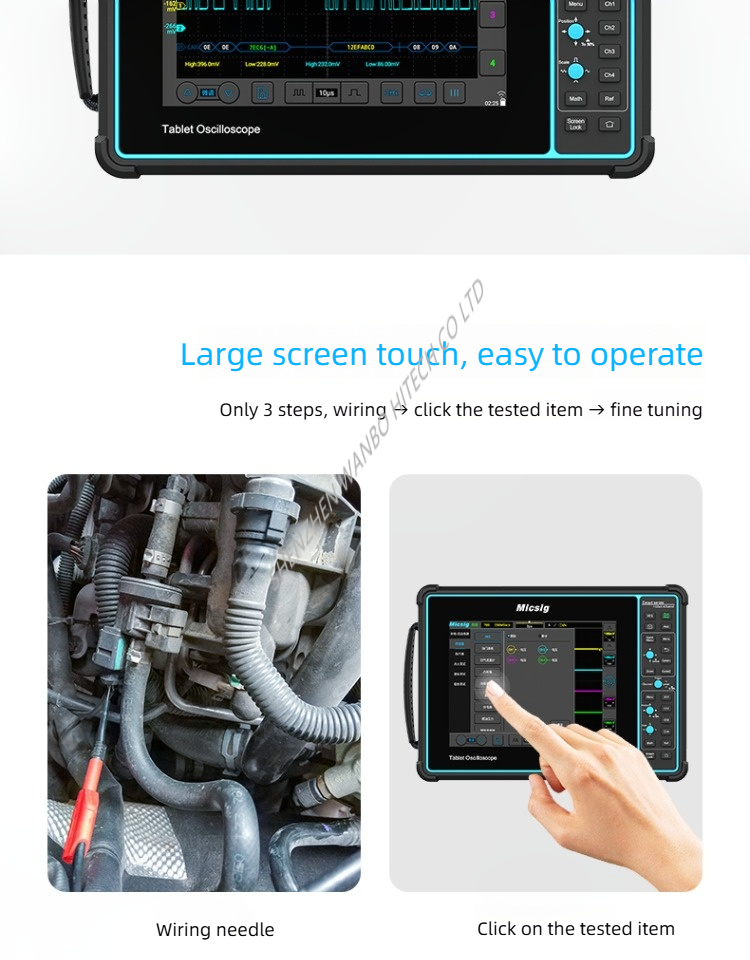 Micsig SATO1004 Automotive Repair Oscilloscope With Touchscreen