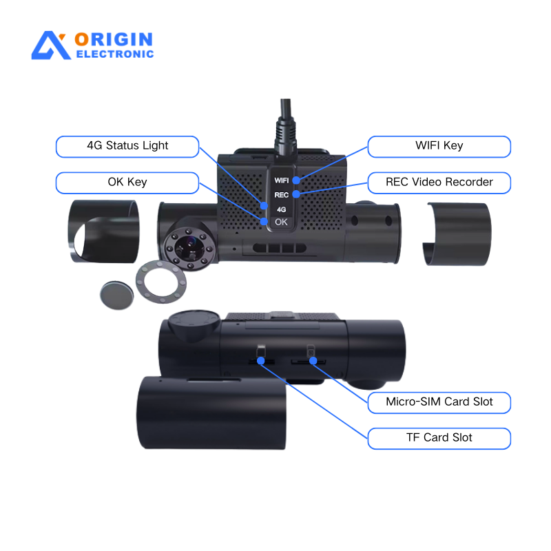AI Dashcam GPS Fleet Camera 4G MDVR for Taxi Ride Hailing Van Monitoring