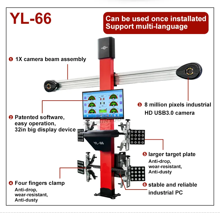 Tire Changer Combo Car Garage Equipment 3D Car Wheel Alignment