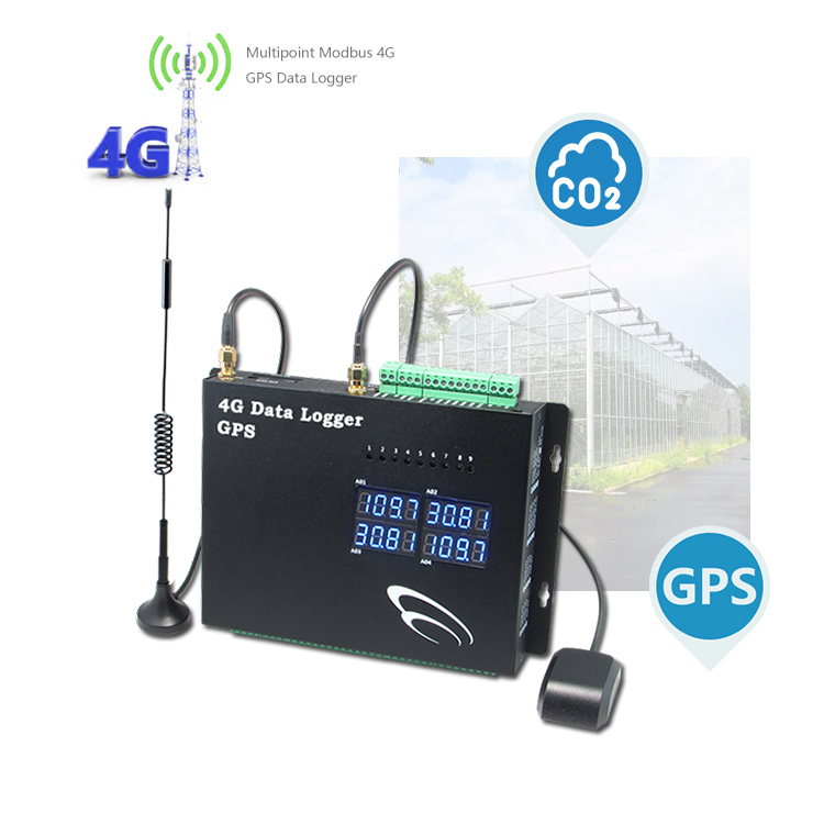 Display temperature humidity data logger Vehicle 4g gps tracker with fuel level sensor