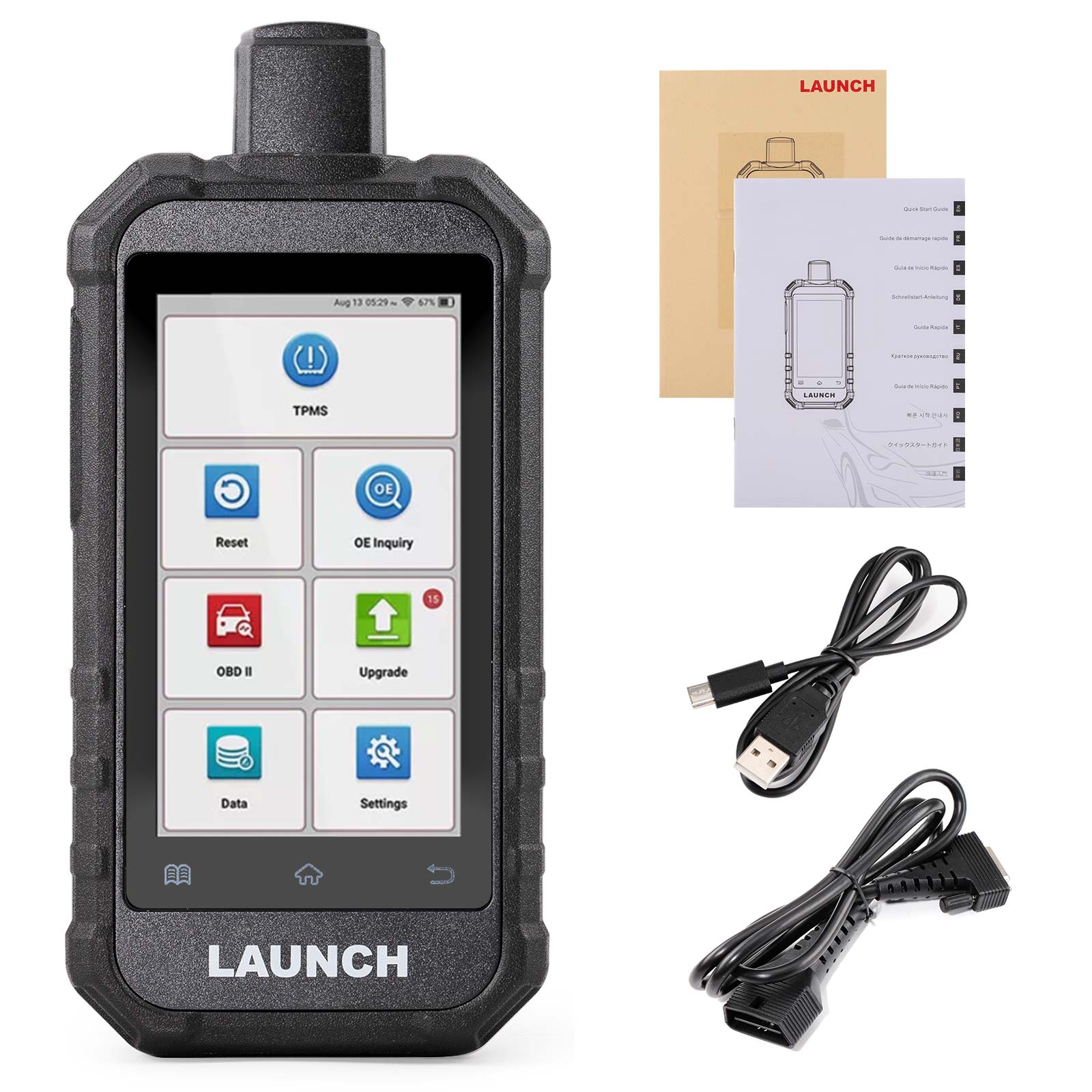 LAUNCH Creader TPMS 5011 V2 TPMS Activation and Diagnostic Tool with WiFi 12 Reset Functions 315/433MHz &amp; 2.4GHz Sensor Support