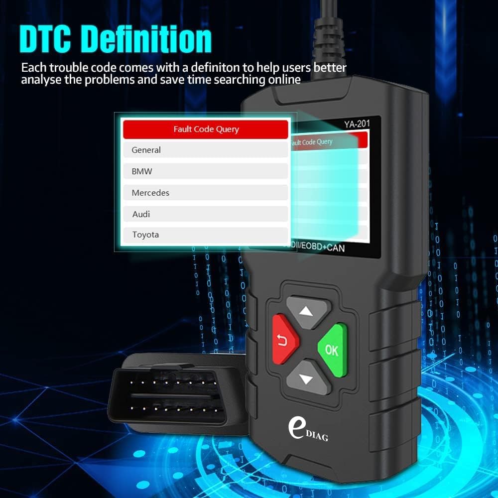Ediag YA-201 Professional Automotive Scanner for 12V Vehicles Lifetime Free OBD2 Scanner Diagnostic Tool